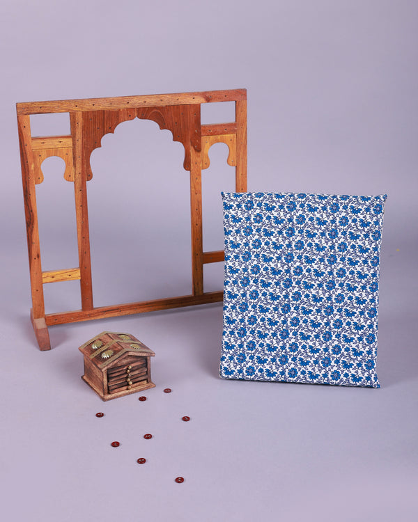 BLUE BREEZE HANDBLOCK FABRIC (WIDTH 42 INCHES)