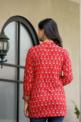 GAUHAR HANDBLOCK SHORT KURTA