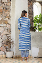 Blue Breeze Handblock Kotadoria Dupatta Suit