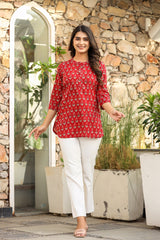 PASSION RED COTTON TOP