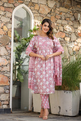 Summer Spectrum Embroidery Cotton Suit Set