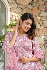 Summer Spectrum Embroidery Cotton Suit Set