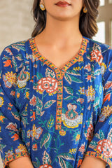 FLORAL GARDEN PLEATED SHORT KURTA