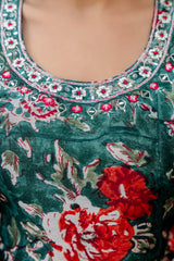 Bageecha Chanderi Silk Suit with Handwork Detailing