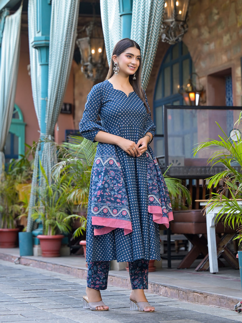 Aliza Floral Kalidaar Suit Set