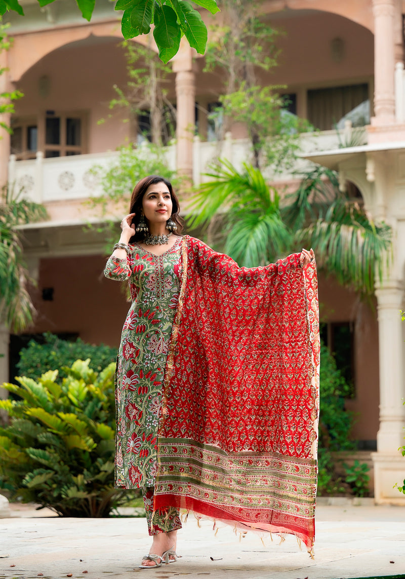 Inayat Chanderi Silk Dupatta Suit Set