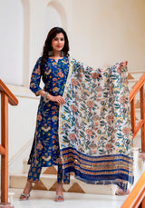 Falak Chintz Block Print Chanderi Unstitched Suit set