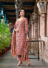 Iktara Embroidery Handblock suit set