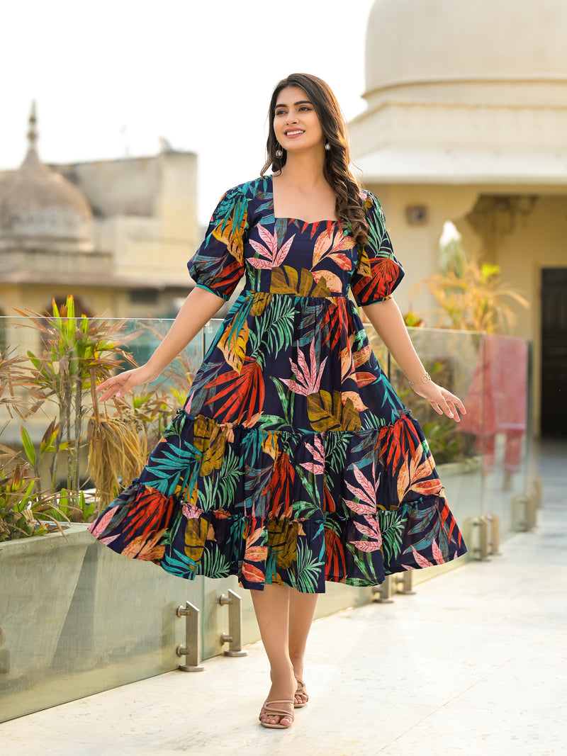Blue Paradise Midi Dress