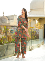 Desi Bloom Handblock Cotton Floral coord set