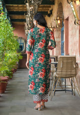 Vrinda Chanderi Silk Straight Fit Suit Set