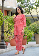 Red Candy Stripes Cord Set