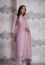 Sophia Pristine Blue Organza Handwork Suit Set with Jaquard Dupatta