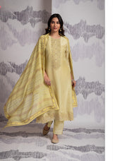 Sophia Pristine Blue Organza Handwork Suit Set with Jaquard Dupatta