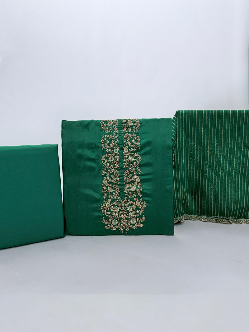Lavanya Habutai Silk Unstitched suit set