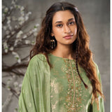 Kusum Unstitch suit set in Silk with Handwork