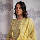 Sophia Pristine Blue Organza Handwork Suit Set with Jaquard Dupatta