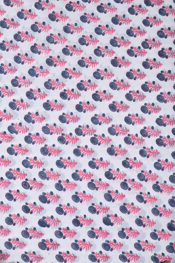 Grey Goodness Mul Handblock Fabric (WIDTH 42 INCHES)
