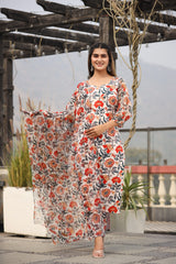 Alipriya Floral Straight Fit Suit Set