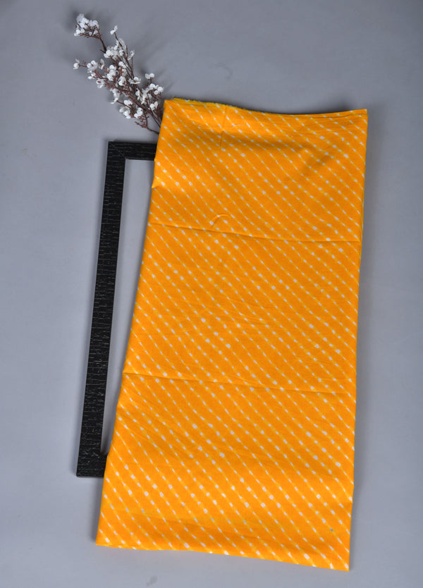 Yellow Bhandani FABRIC (WIDTH 42 INCHES)
