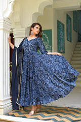 Persian Majesty Bandhani Anarkali Dress