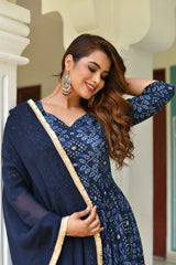 Persian Majesty Bandhani Anarkali Dress