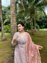 Sabrina Lace Detailed Handblock Kurta With Pant Only