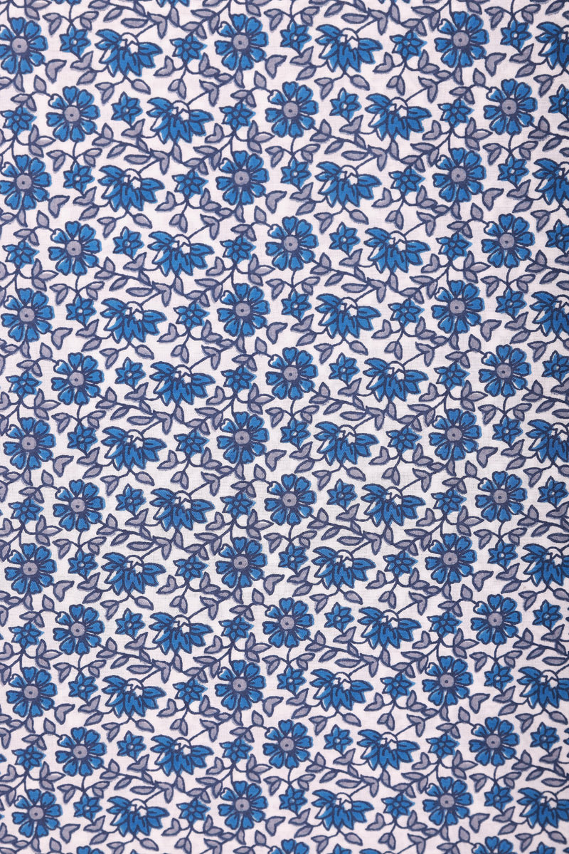 BLUE BREEZE HANDBLOCK FABRIC (WIDTH 42 INCHES)