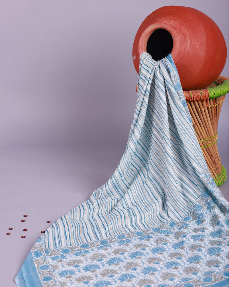 DIVINE WHITE COTTON DUPATTA