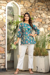 FLORAL FIESTA SHORT KURTA