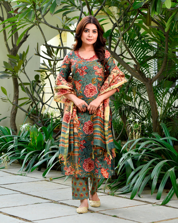 Maroon Chanderi Silk Digital Printed Unstitched Salwar Suit – Faserz