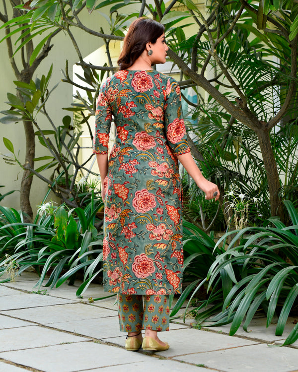Brilliant Rose unstitched chanderi suit material | Kiran's Boutique