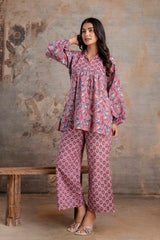 Lavni pink cotton co-ord set
