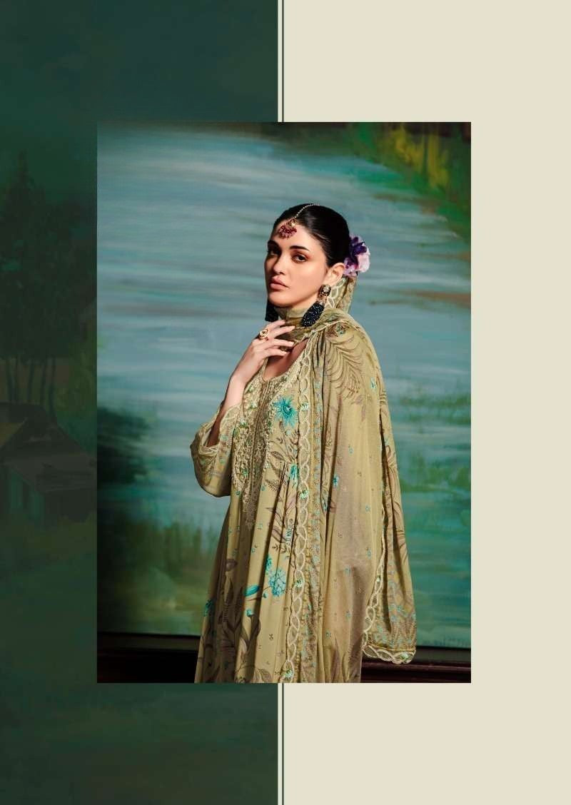 Neelpari suit set with embroidered dupatta