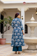 • Sheesh Mahal Indigo Blue Ethnic Kurta Pant Only