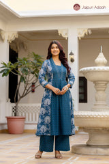• Sheesh Mahal Indigo Blue Ethnic Kurta Pant Only