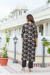 Kal Black Dream Suit Set With Mul  Cotton Dupatta