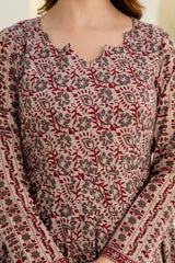 Nazakat Floral Anarkali Kurta and Pant Only