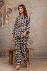 Realm black cotton co-ord set