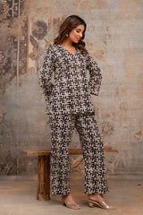 Realm black cotton co-ord set