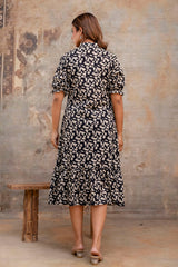 Zuby Black Cotton Dress