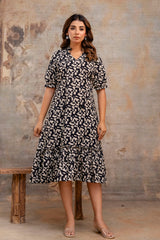 Zuby Black Cotton Dress