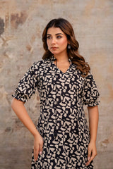Zuby Black Cotton Dress