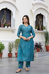 Meghna Chanderi Silk Suit Set with beautiful Handwork Detail (Plus Size)