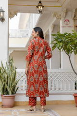 Riwaayat Charm Ajrakh Print Kurta Pant only