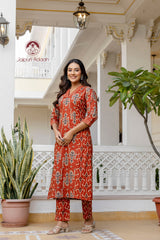 Riwaayat Charm Ajrakh Print Kurta Pant only
