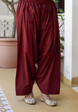 Noor-e-Classic Floral Kurta with Graceful Farshi Salwar Set