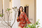 Surmayi Saaz Rust Heritage Kurta with Royal Farshi Salwar Set