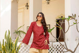 Surmayi Saaz Royal Maroon Kurta & Farshi Salwar Set