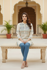 Effortless Elegance Embroidered Boho Tunic Short Kurti